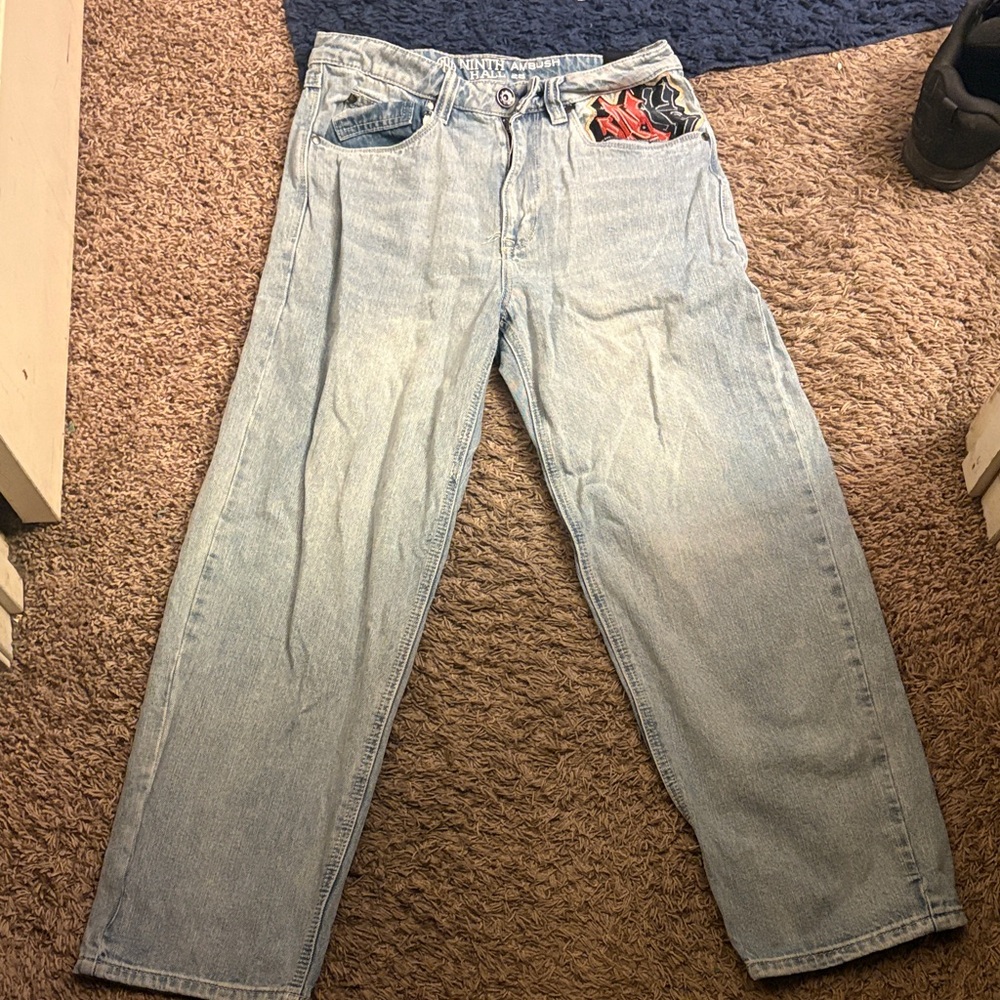 Ninth hall embroided Light Blue Jeans